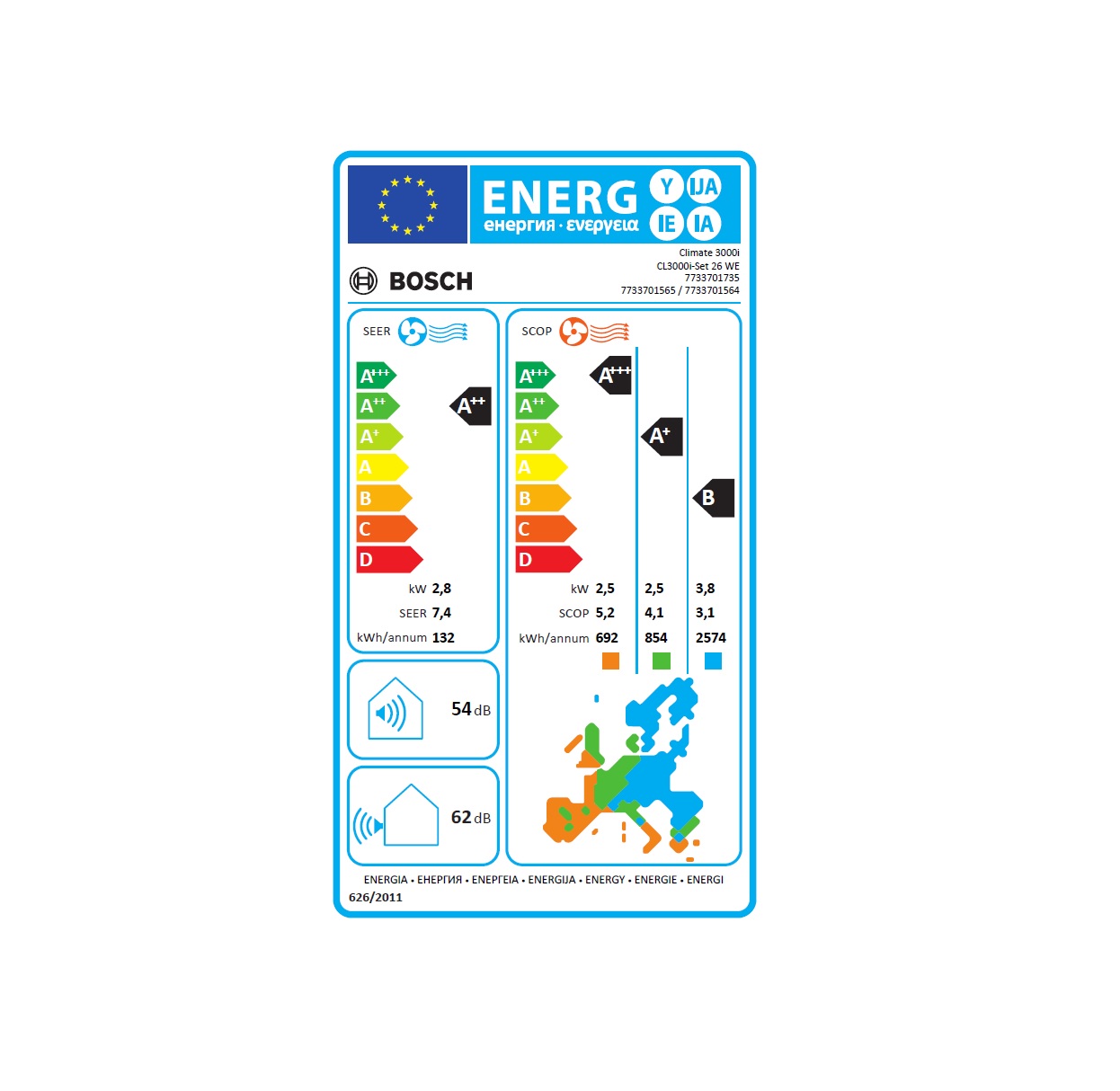 Bosch oro kondicionierius CL3200i SET 26E (A++) - Image 2