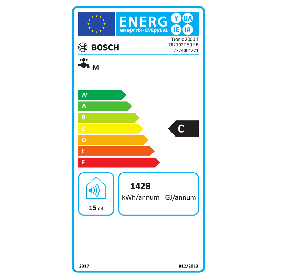 Elektrinis vandens šildytuvas Bosch Tronic TR2102T 50litrų 1,6 kW - Image 2